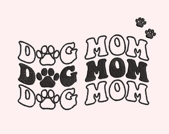 Dog Mom Embroidery file