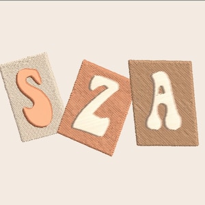 S Z A  Embroidery file