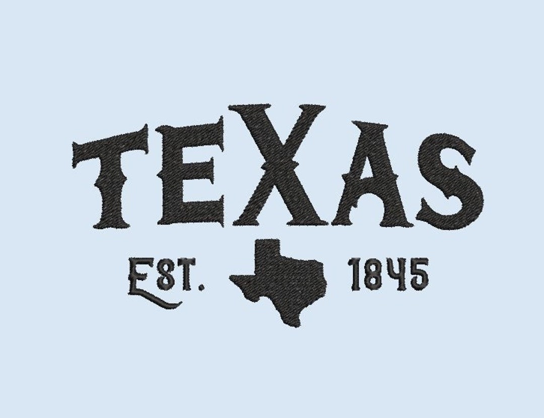 Texas Embroidery File Etsy