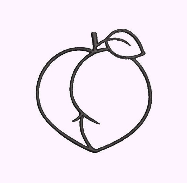 Peach Booty Embroidery File - Etsy