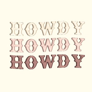 Howdy Embroidery file