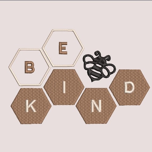 Be Kind Embroidery File Etsy