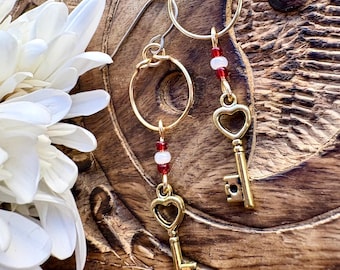 Heart locket earrings