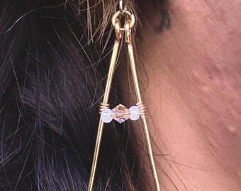 Inverted triangle earrings