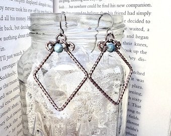 Twisted Blue Apatite Earrings