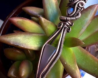 Lavender chalcedony pendant