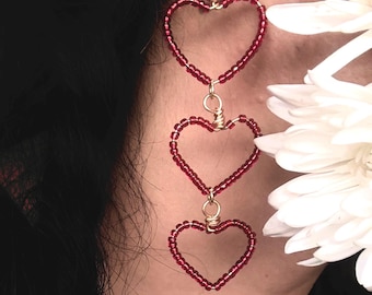 Stacked Heart Earrings