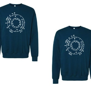 Sudaderas personalizadas de la carta de nacimiento de Synastry, carta natal, carta de astrología personalizada, regalo del zodiaco, regalos de pareja, regalo de boda, regalo de pareja de astrología