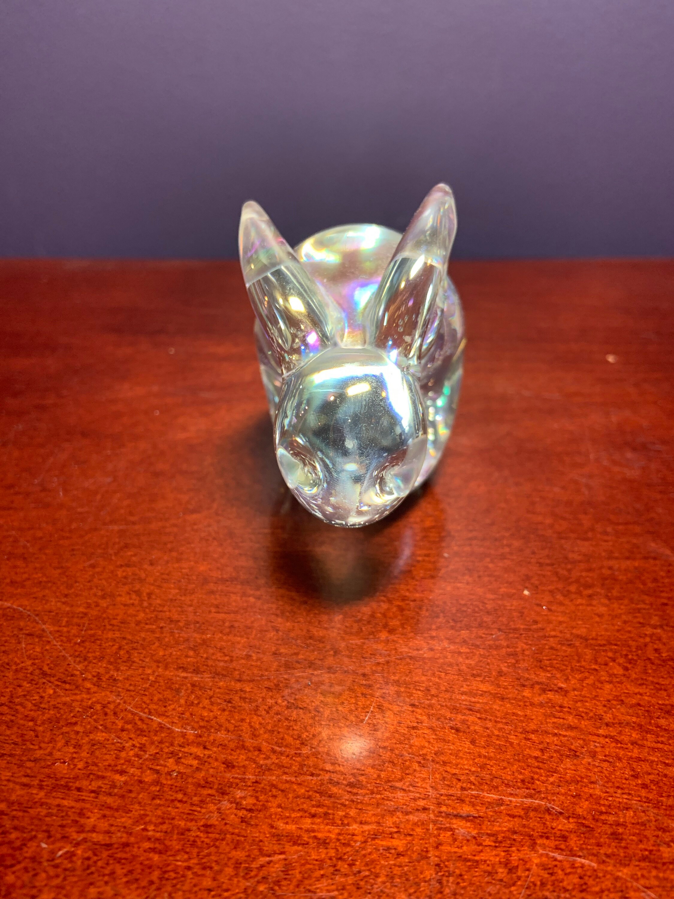 Art Glass Bunny Rabbit Paperweight. “1990 Dakin Inc.” San Francisco CA ...