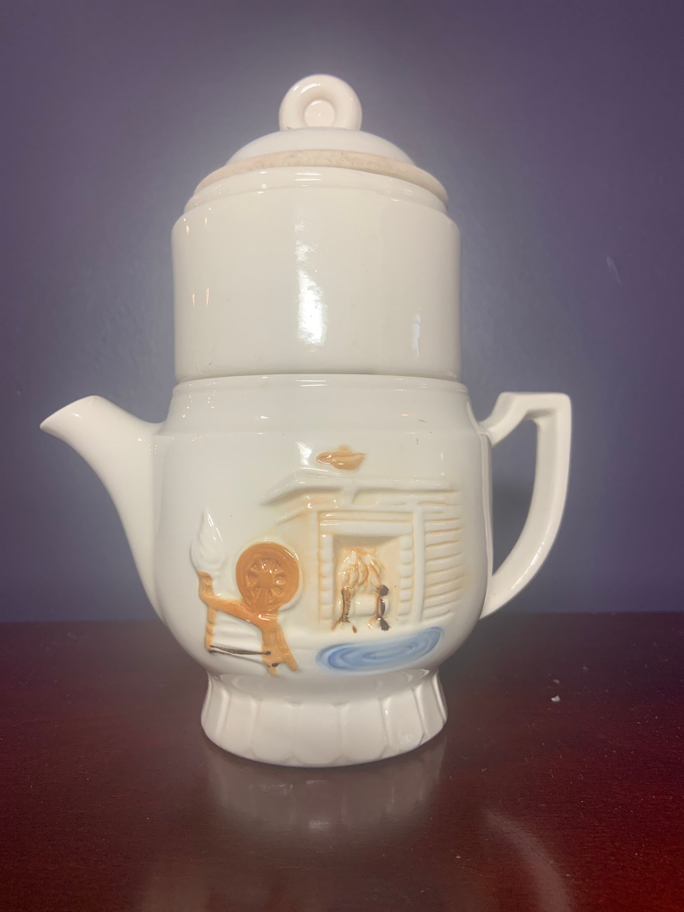 Vintage 1930s Porcelier Teapot With Matching Infuser. 3 Piece Set Etsy