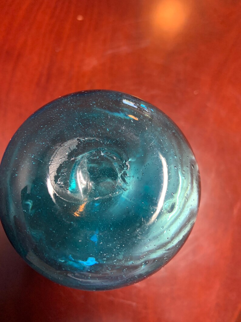Vintage Aqua Blue Depression Glass Cruet With Diagonal Swirls Etsy