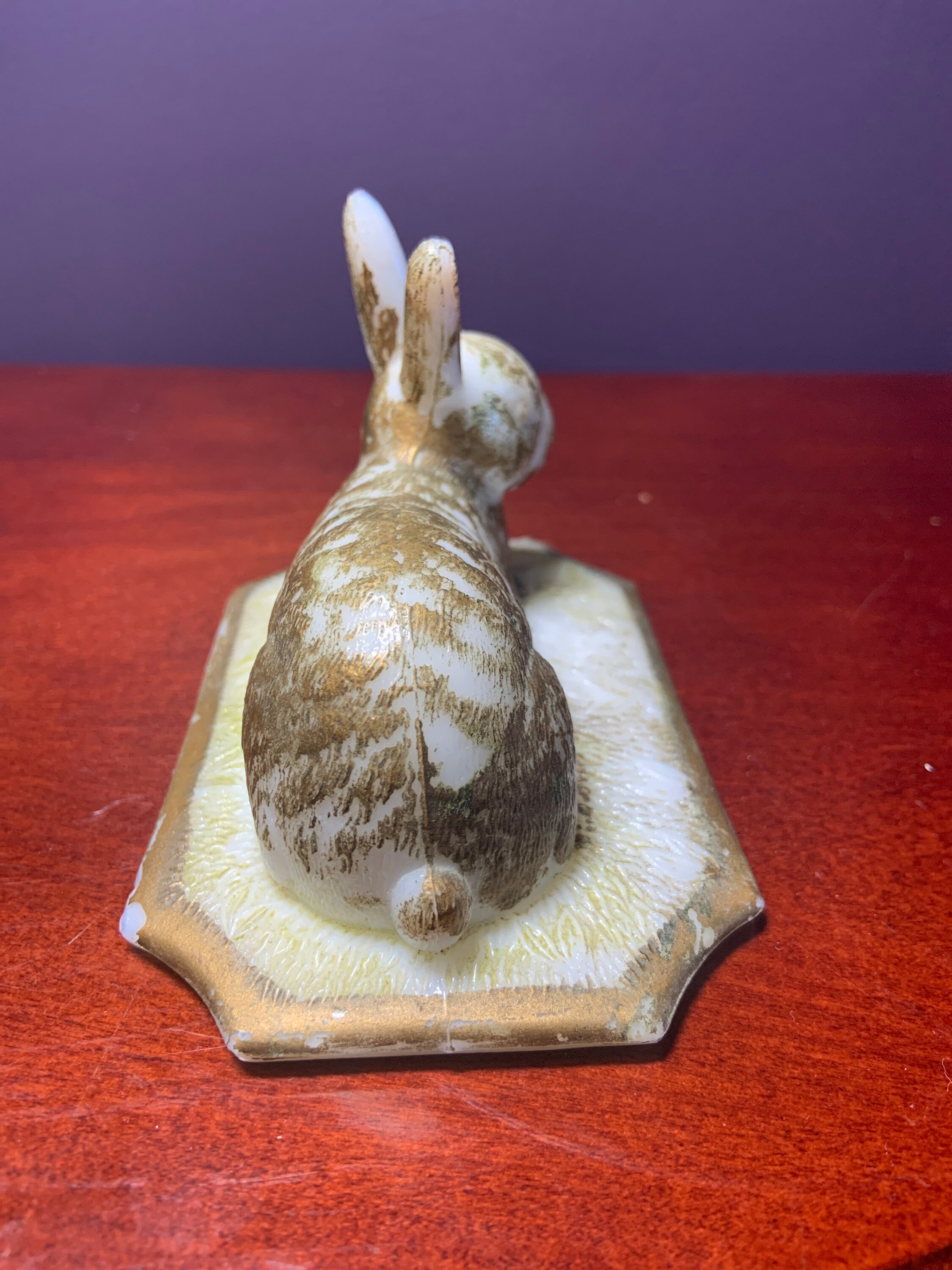 Vintage Westmoreland White Milk Glass Rabbit on Nest Powder - Etsy