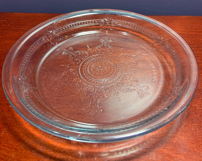 Vintage Fire King Philbe Clear Glass Pie Pan/plate Etsy