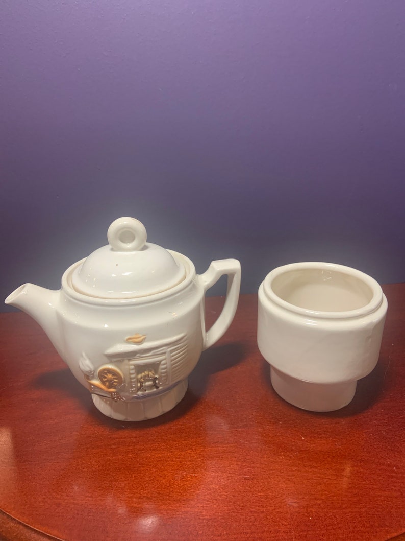 Vintage 1930s Porcelier Teapot With Matching Infuser. 3 Piece Set Etsy