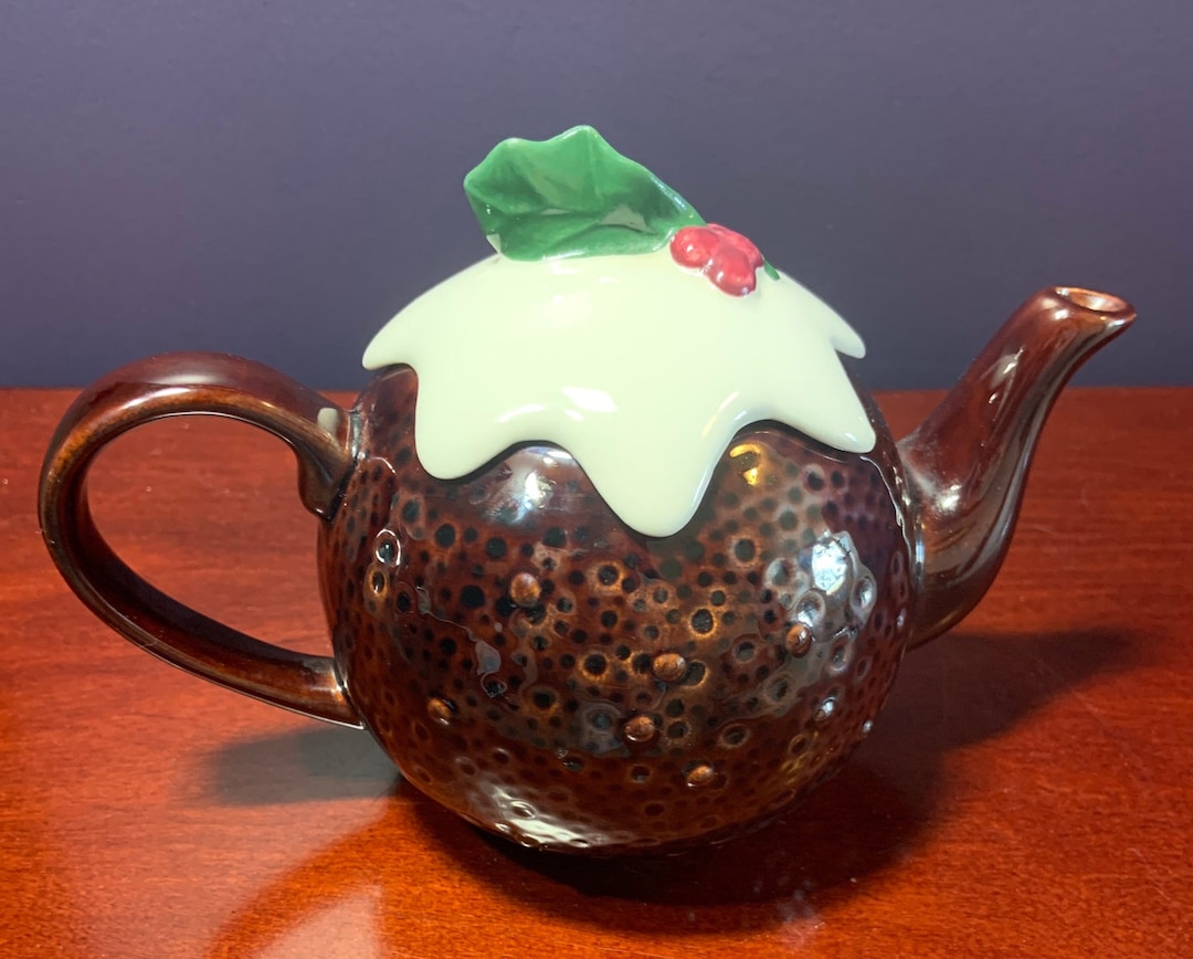 Vintage Price & Kesington Christmas Pudding Teapot. Made in England Etsy