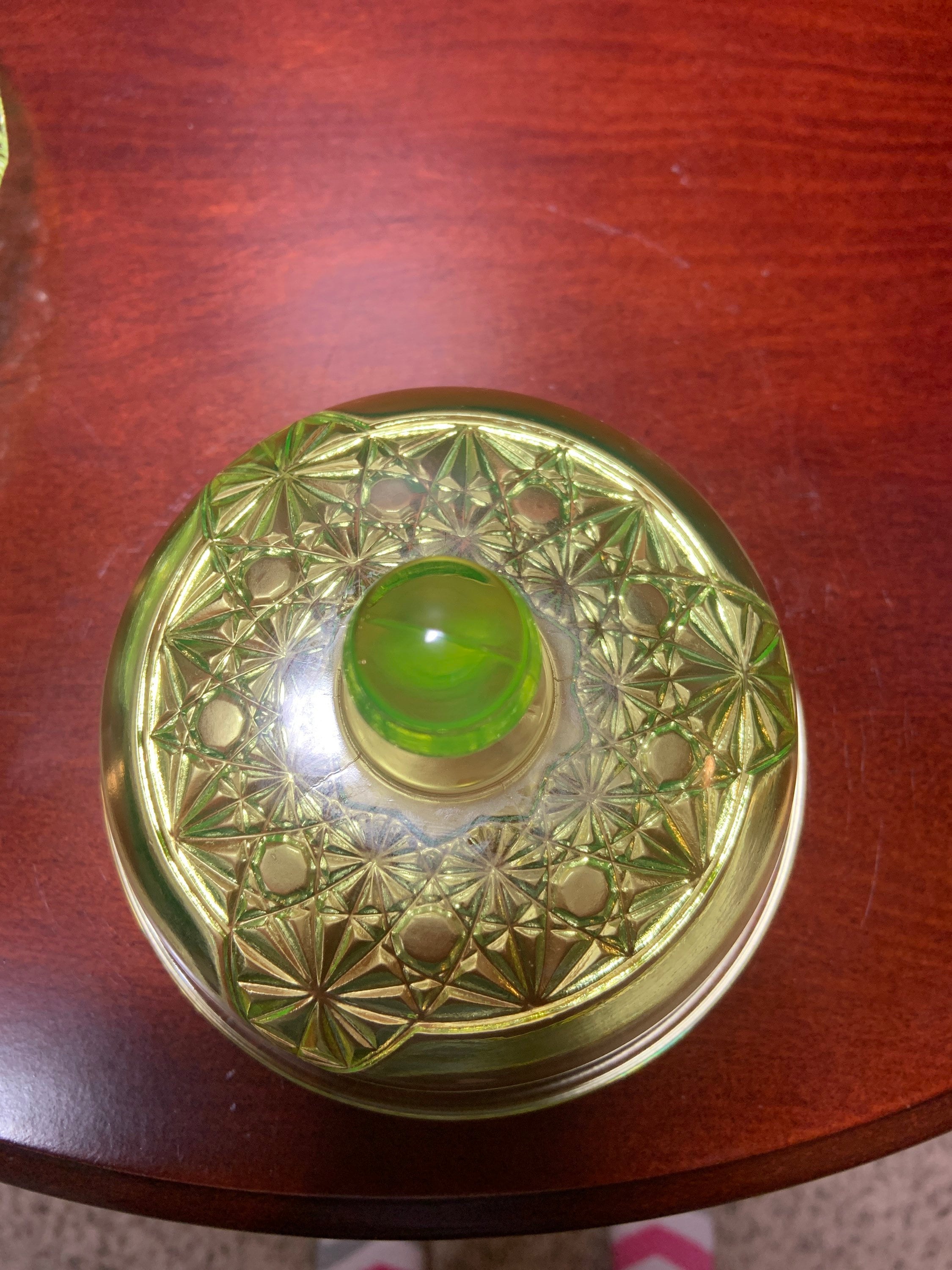 Yellow Vaseline Glass Covered Butter Dish. Mckee Queen Etsy