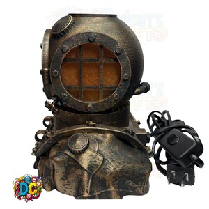 Deep‑Sea Diver Nautical Table Lamp Nightlight