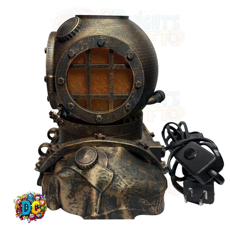 Deep‑Sea Diver Nautical Table Lamp Nightlight