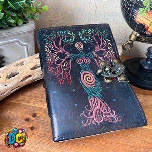 Mother Earth Tree of Life Leather Journal: Deckled Edge Grimoire