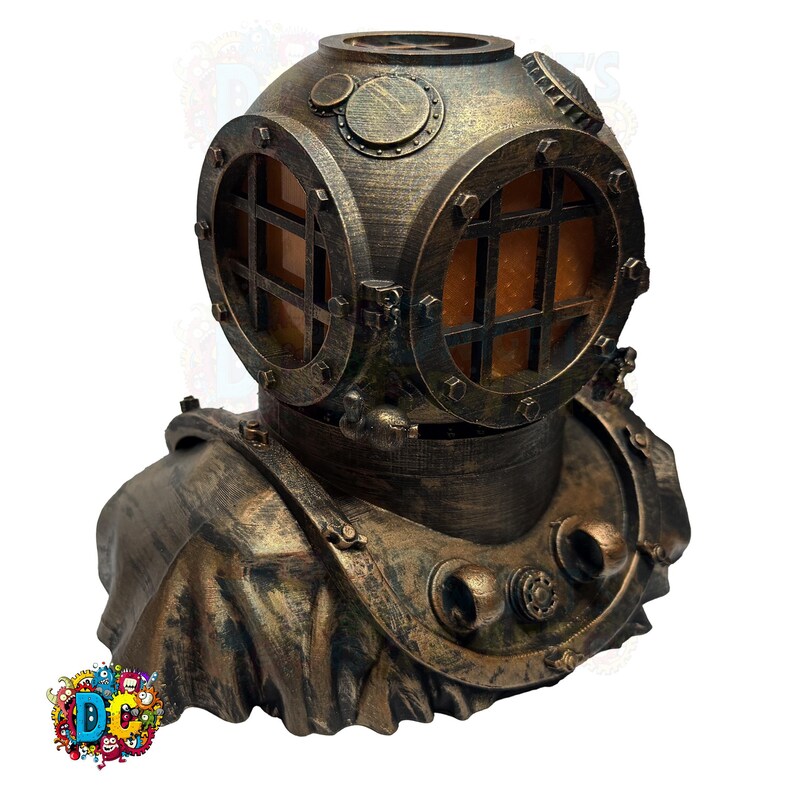 Deep‑Sea Diver Nautical Table Lamp Nightlight