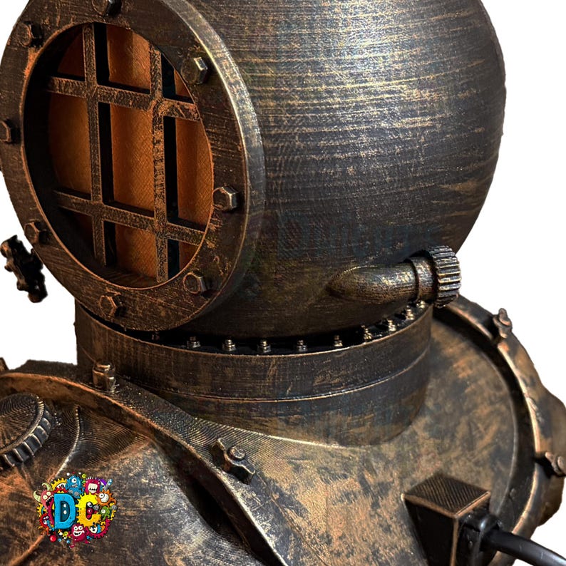 Deep‑Sea Diver Nautical Table Lamp Nightlight