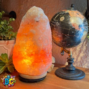 Himalayan Pink Salt Lamp: Dimmable Crystal Night Light, Ambient Light