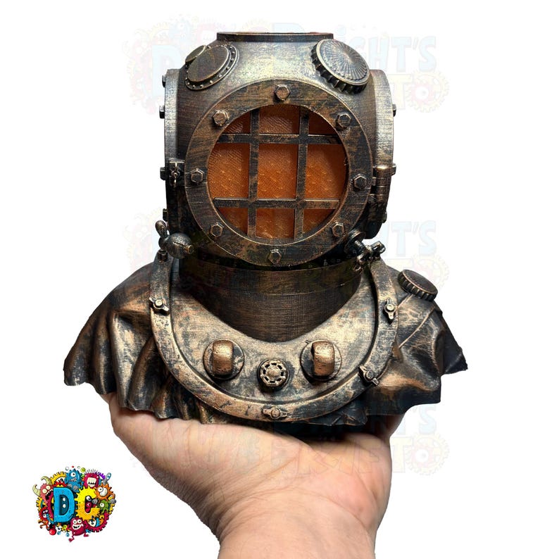 Deep‑Sea Diver Nautical Table Lamp Nightlight