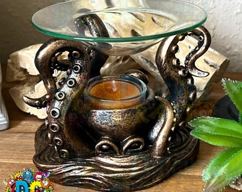 Octopus Kraken Tentacles Oil Burner / Wax Warmer, home decor, incense burner aromatherapy, wax melt, oil diffuser