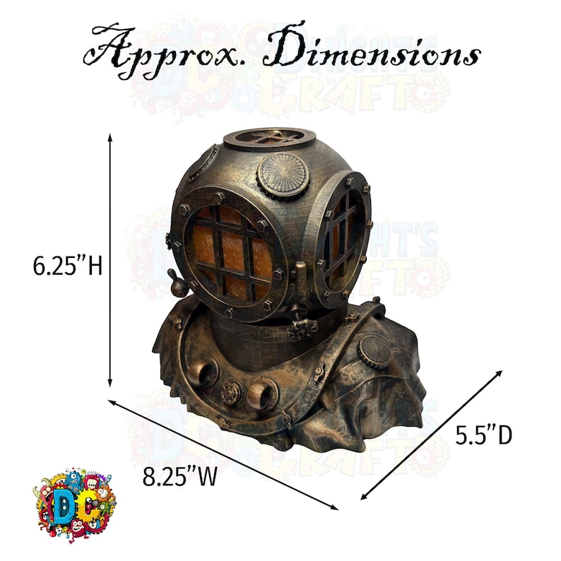 Deep‑Sea Diver Nautical Table Lamp Nightlight