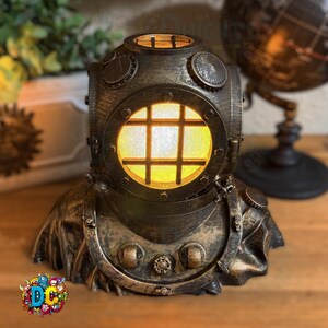 Deep‑Sea Diver Nautical Table Lamp Nightlight