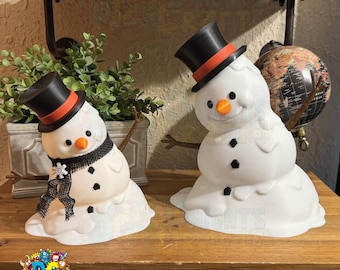 3D Printed Snowman Lamp: Christmas Nightlight, Seasonal Decor