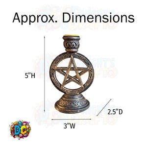 Pentagram Pentacle Candle Holder Set