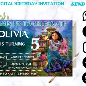 Encanto Birthday Invitation| Digital Birthday Invitation, Encanto Invitation For Birthday Party, Printable Invitation, Encanto Invite