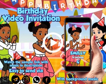 Gracies corner birthday video Invitation, Gracies corner video Invitation, personalised Gracies evite, Digital Invitation
