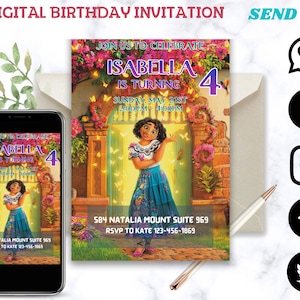 Encanto professional birthday invitation, Encanto Birthday Invitation, Encanto Digital Invitation