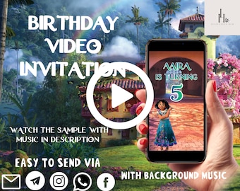 Encanto Birthday Invitation, Encanto video Invitation, Encanto birthday invitation Video, Encanto invite