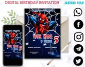 Personalized SPIDERMAN Invitation| Digital Invite| Birthday Invitation| Spiderman Invitation| Personalized Digital Invite