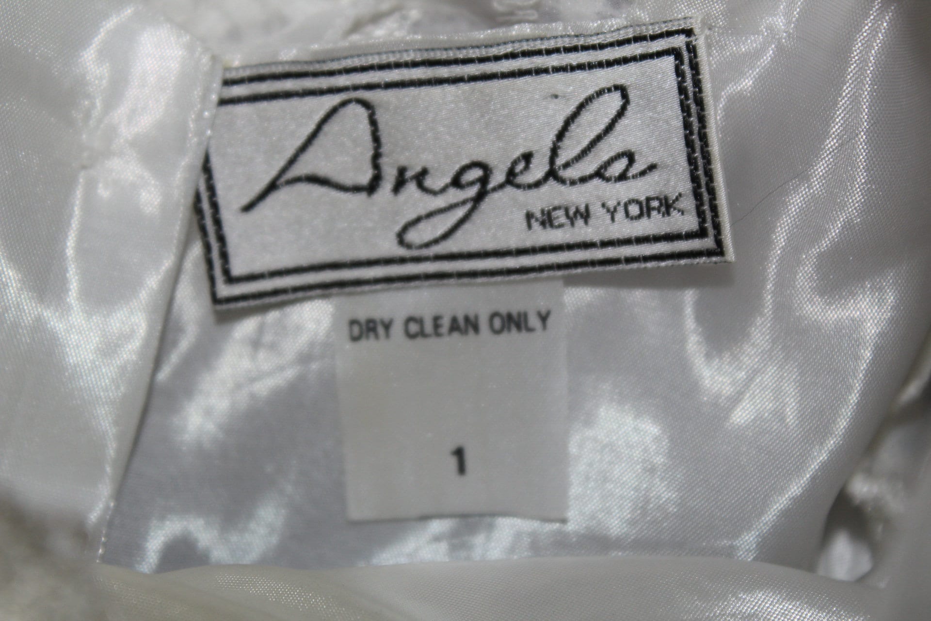Vintage ANGELS Baptism Lace & Pearl White Embellished Girl Dress  display picture 1