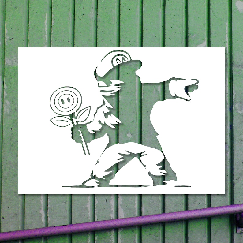 LaserCad Pochoirs BANKSY Streetart (B009, Ballon Girl, DIN A5) Stencil Pour Graffiti, Aérographe, Art, Déco, Peinture