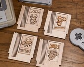Set Di 4 Sottobicchieri In MDF Con Design Retro Gaming, 10x10 Cm, Originali E Divertenti, Idea Regalo
