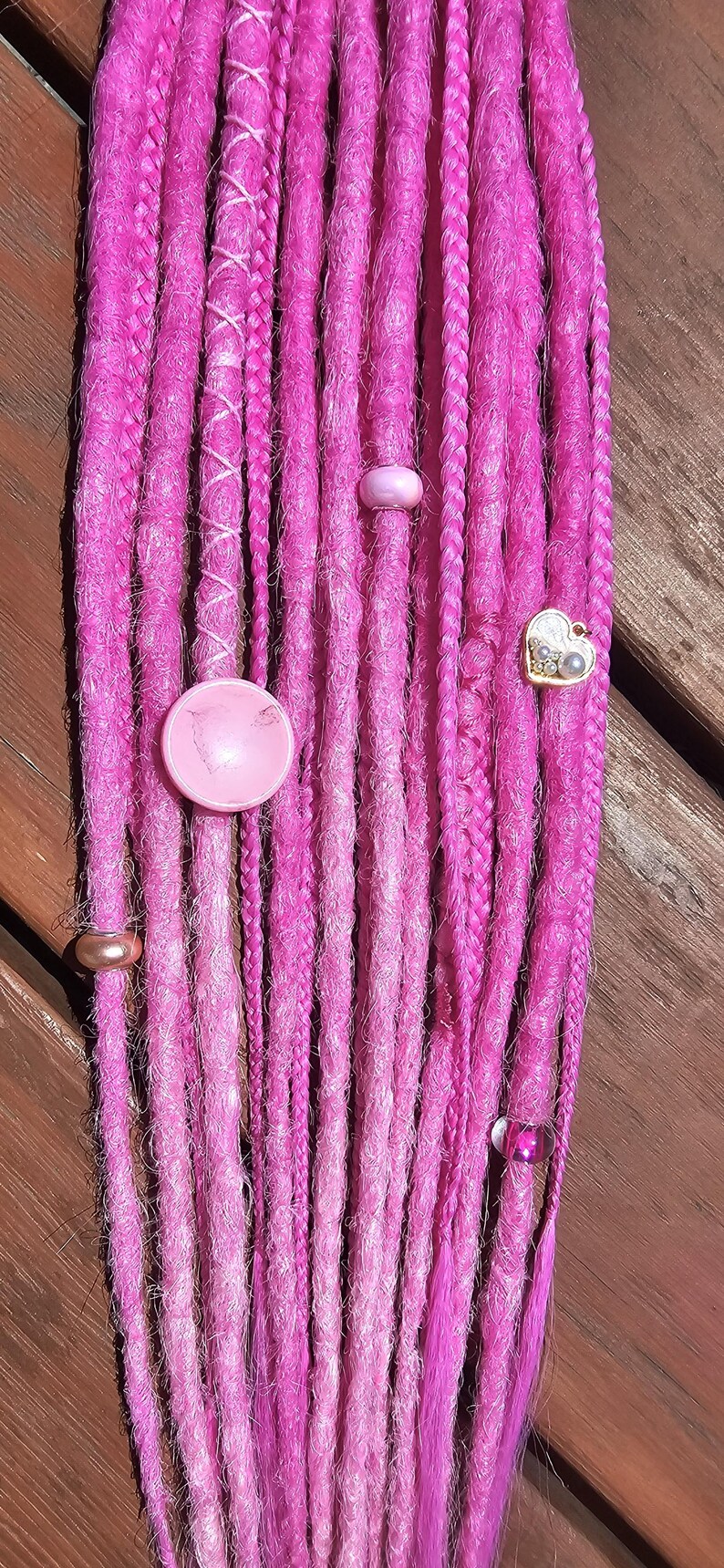Micropuff Dreadlocks Set – Orange Red Fire Fantasy Dreads – Handmade ...