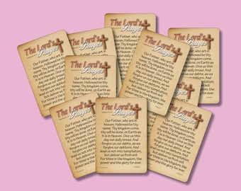 The Lord's Prayer - Mini-Verse Card, Wallet, Pocket, Inspirational, Motivating, Encouragement, Religious, Sympathy (CTG)