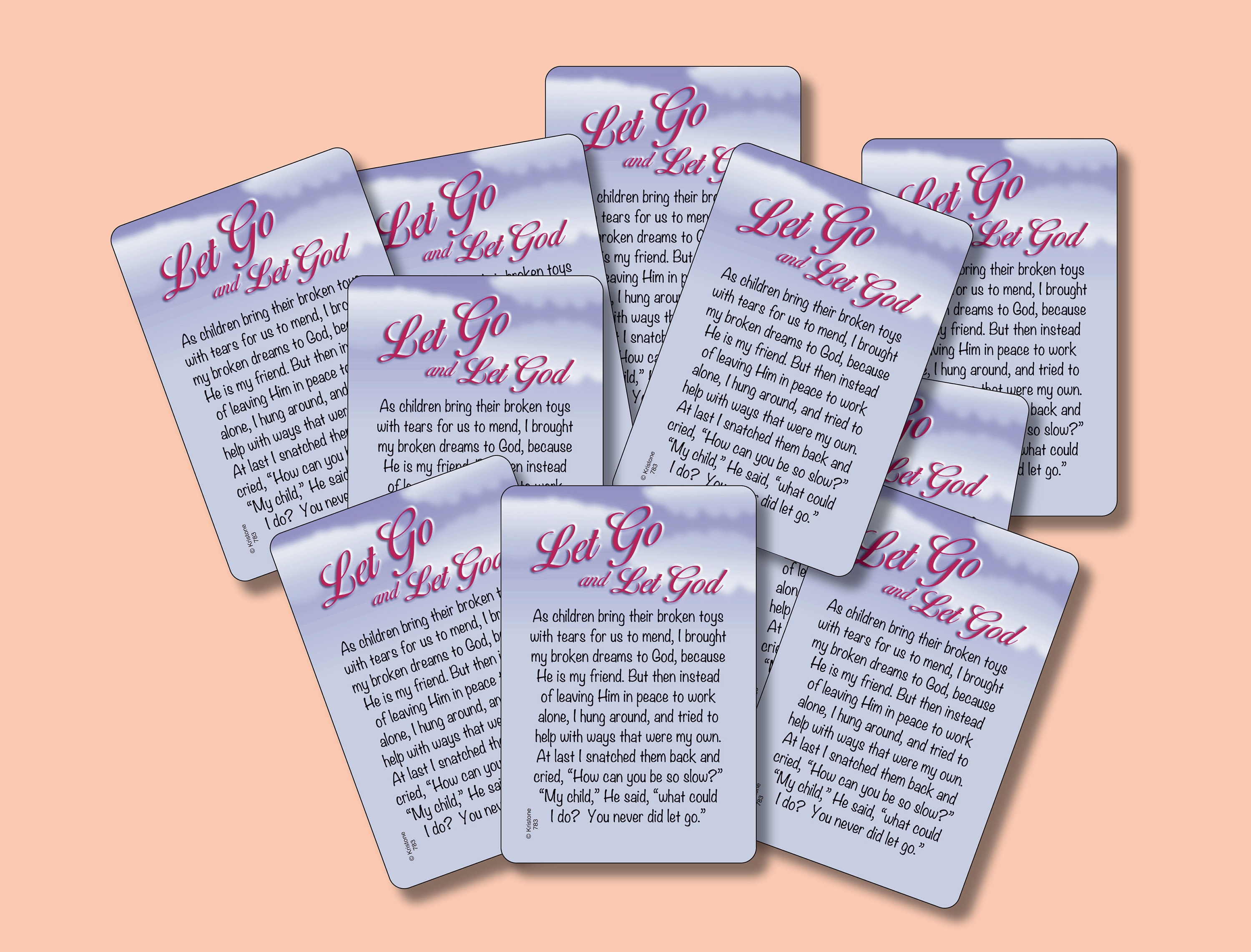 Let Go Let God - as Children Bring - Mini-verse Card, Wallet