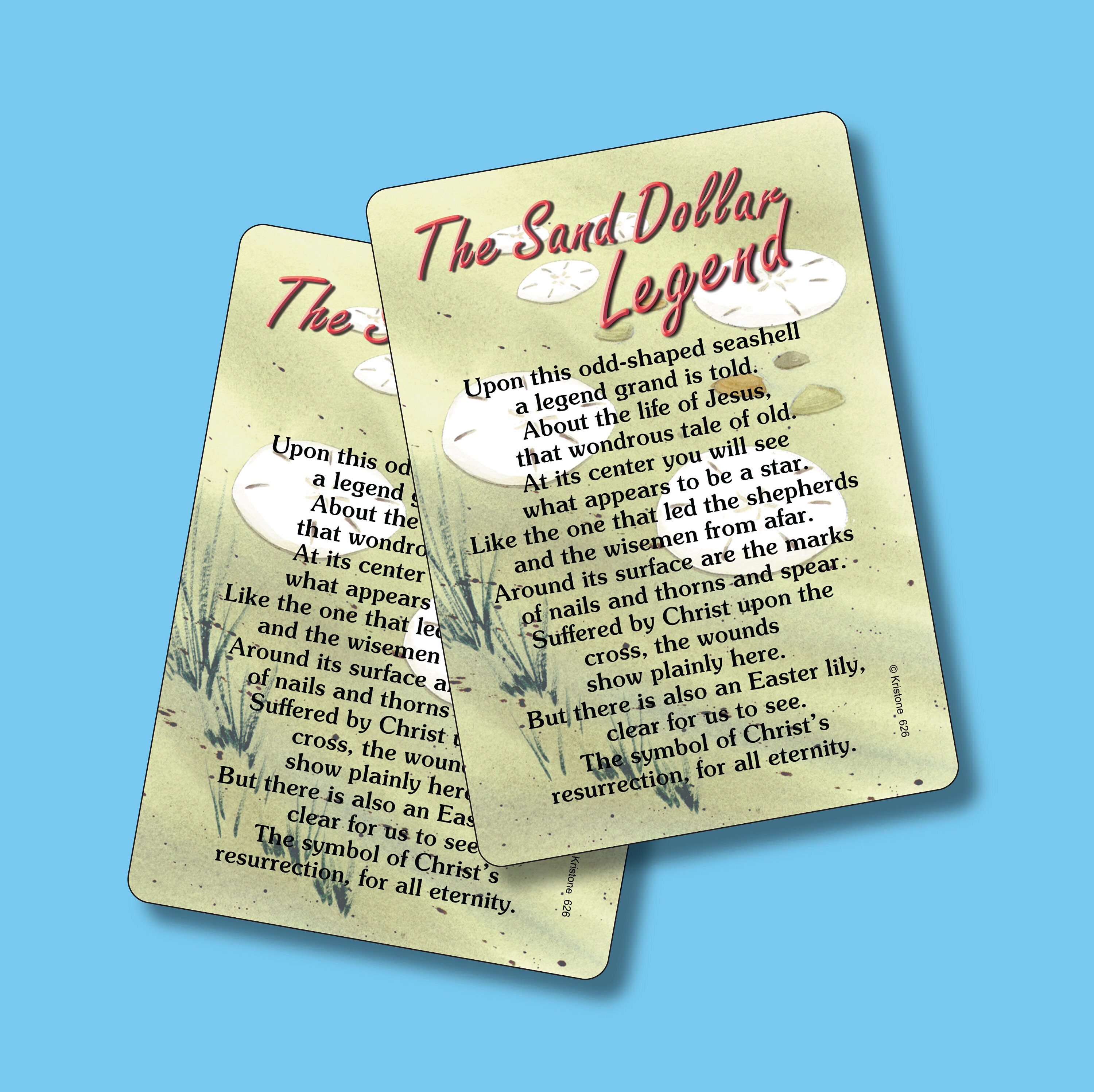 The Sand Dollar Legend Poem Verse Card, Wallet, Pocket, Inspirational ...