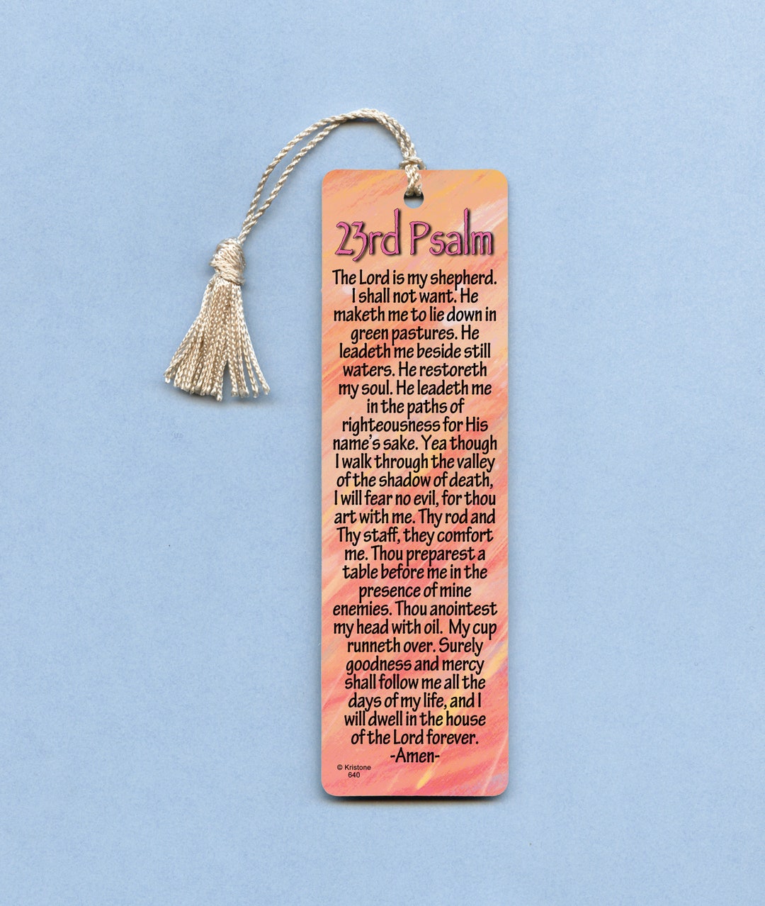 23rd PSALM Tassel Bookmark Encouragement, Inspirational, Motivating