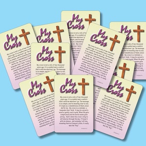 MY CROSS - Mini-Verse Card, Wallet, Pocket, Inspirational, Motivating, Encouragement, Religion (CTG)