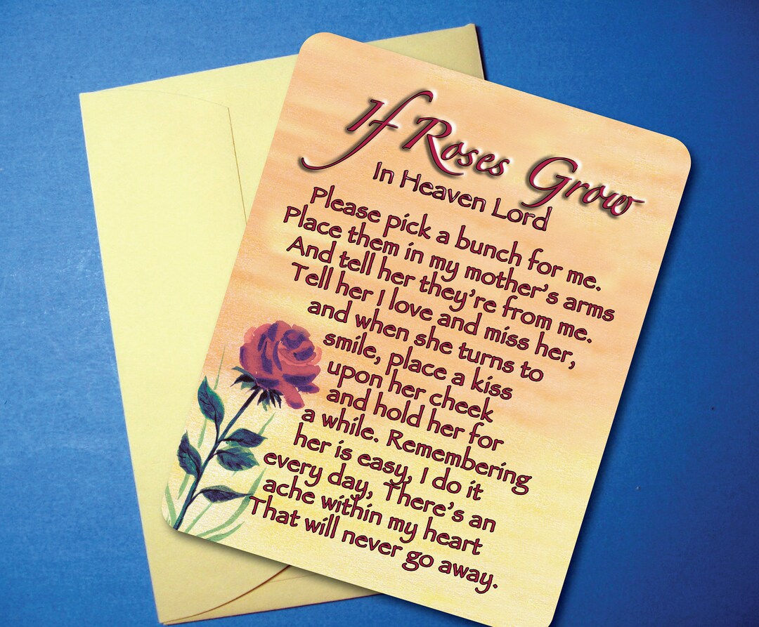 If Roses Grow in Heaven Lord Greeting Card, Inspirational
