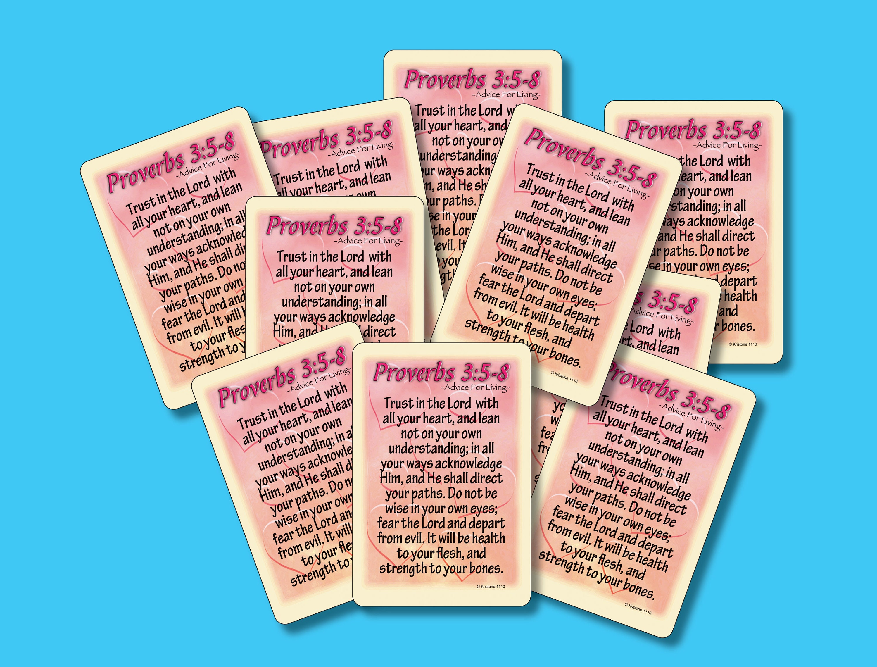 TRUST Proverbs 3:5-6 Wooden Pocket Cross