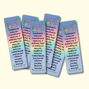 May God Grant You Always A Sunbeam To Warm You - An Irish Blessing - 6 Verse Bookmarks
