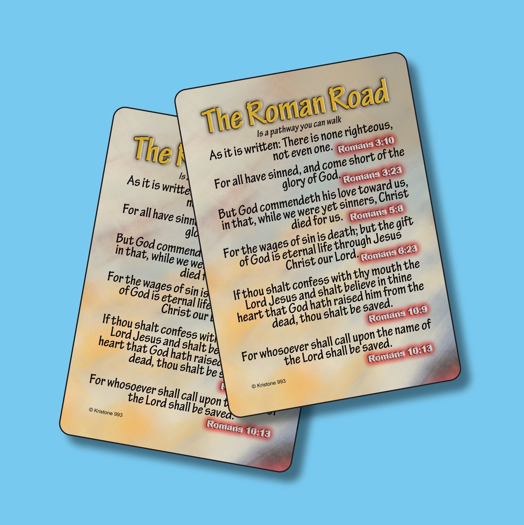 The Roman Road to Salvation Poem Verse Card, Wallet, Pocket ...